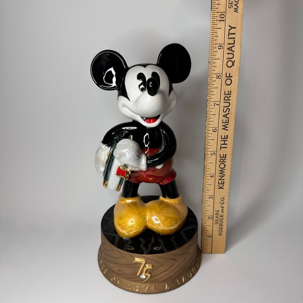 Disney Mickey Mouse 75th Anniversary Limited Edition Porcelain Figurine 9in #908 - Picture 5 of 16